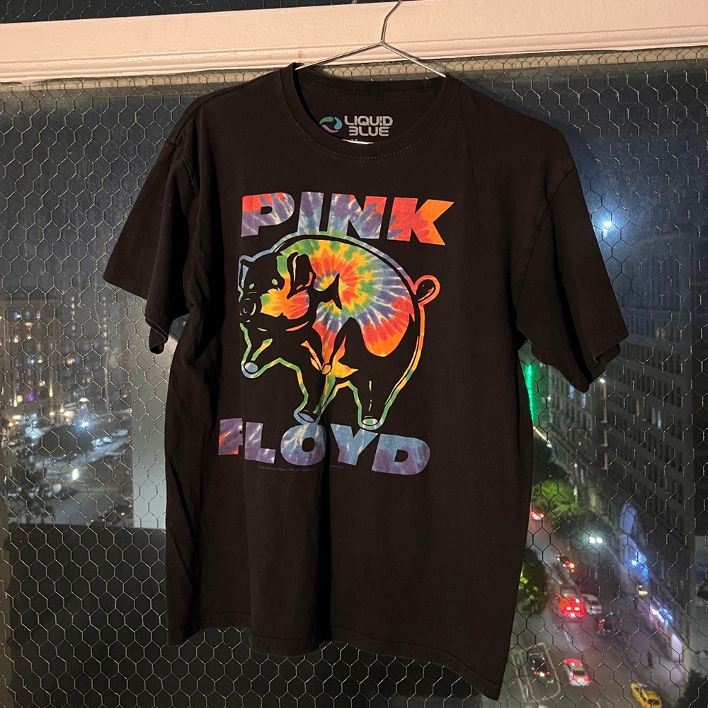 Liquid Blue PiNK FLOYd tie-dye vintage wash tee
